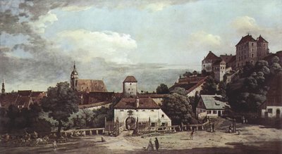 Pirna Seen from the South Side, with Fortifications and Upper Gate by Bernardo Bellotto